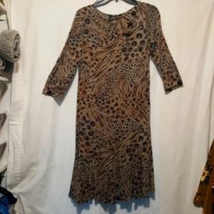 Animal Print Jersey Knit Dress